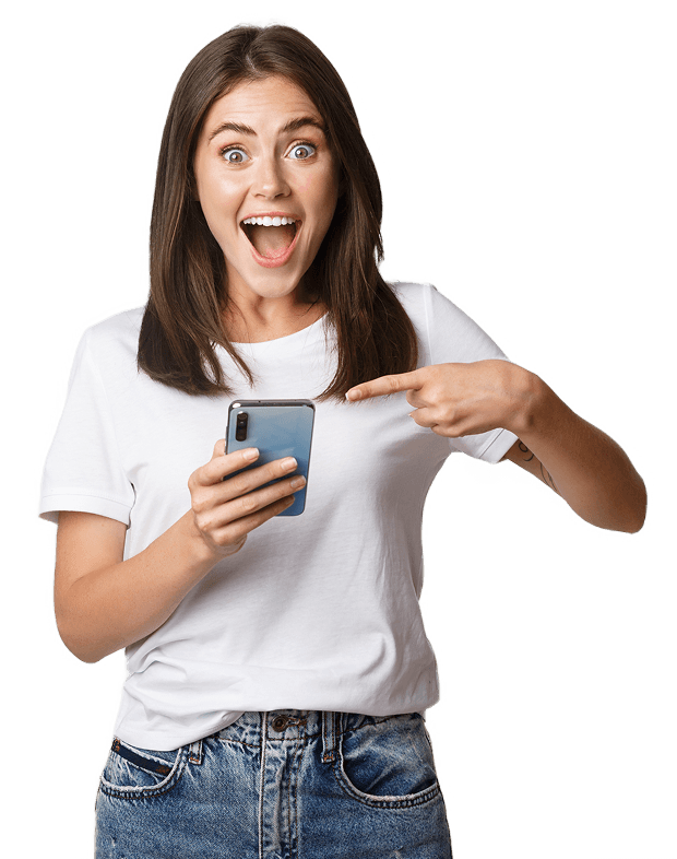 Woman with smartphone